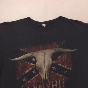 Lynyrd Skynyrd Band Short Sleeve Graphic T Shirt Adult Mens Size 2XL Black